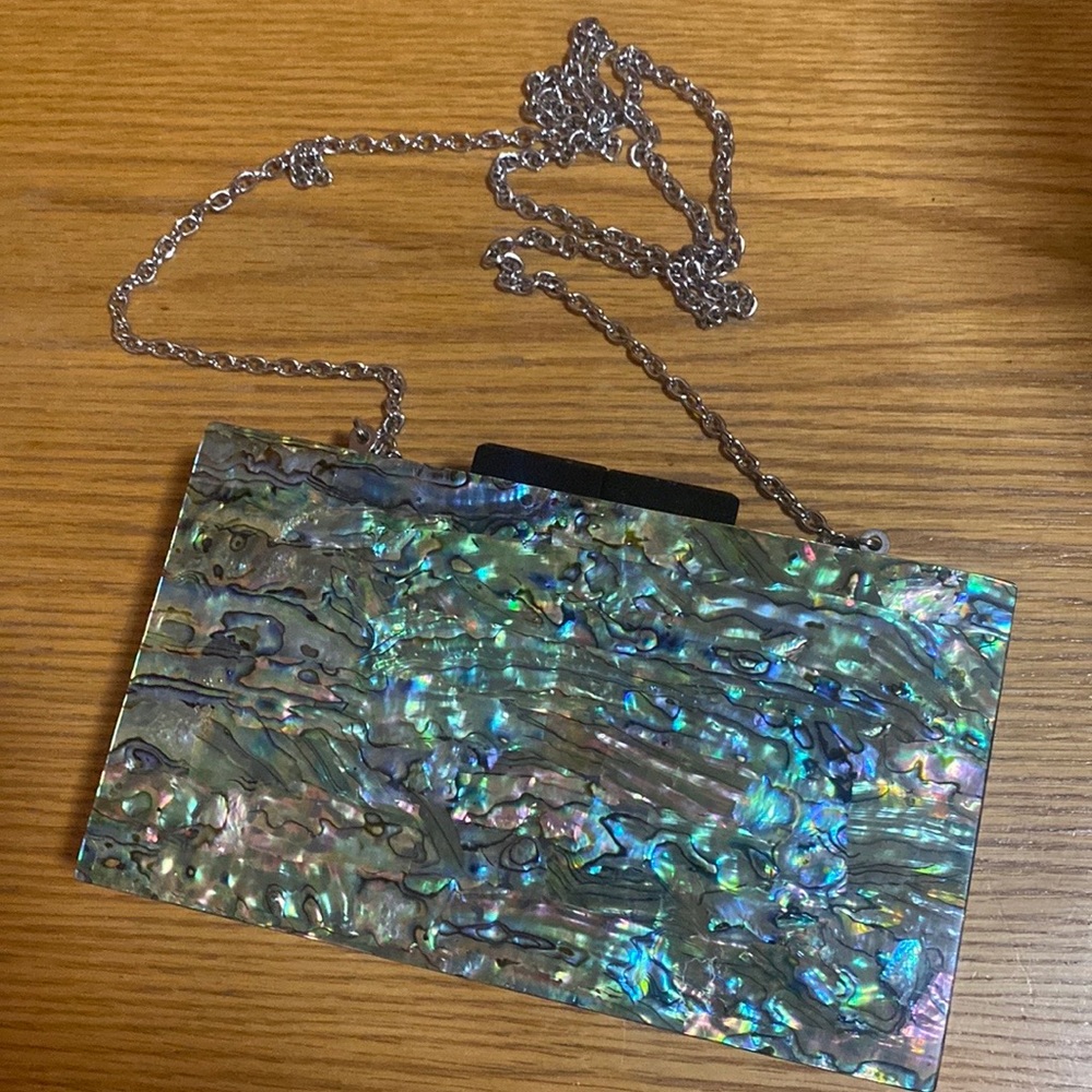 INC abalone crossbody bag